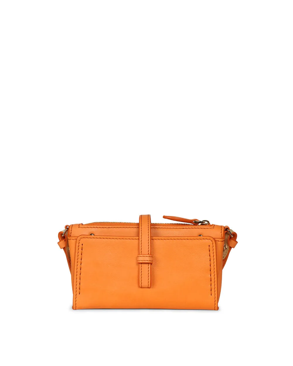 Mini Phone Crossbody Bag in Papaya