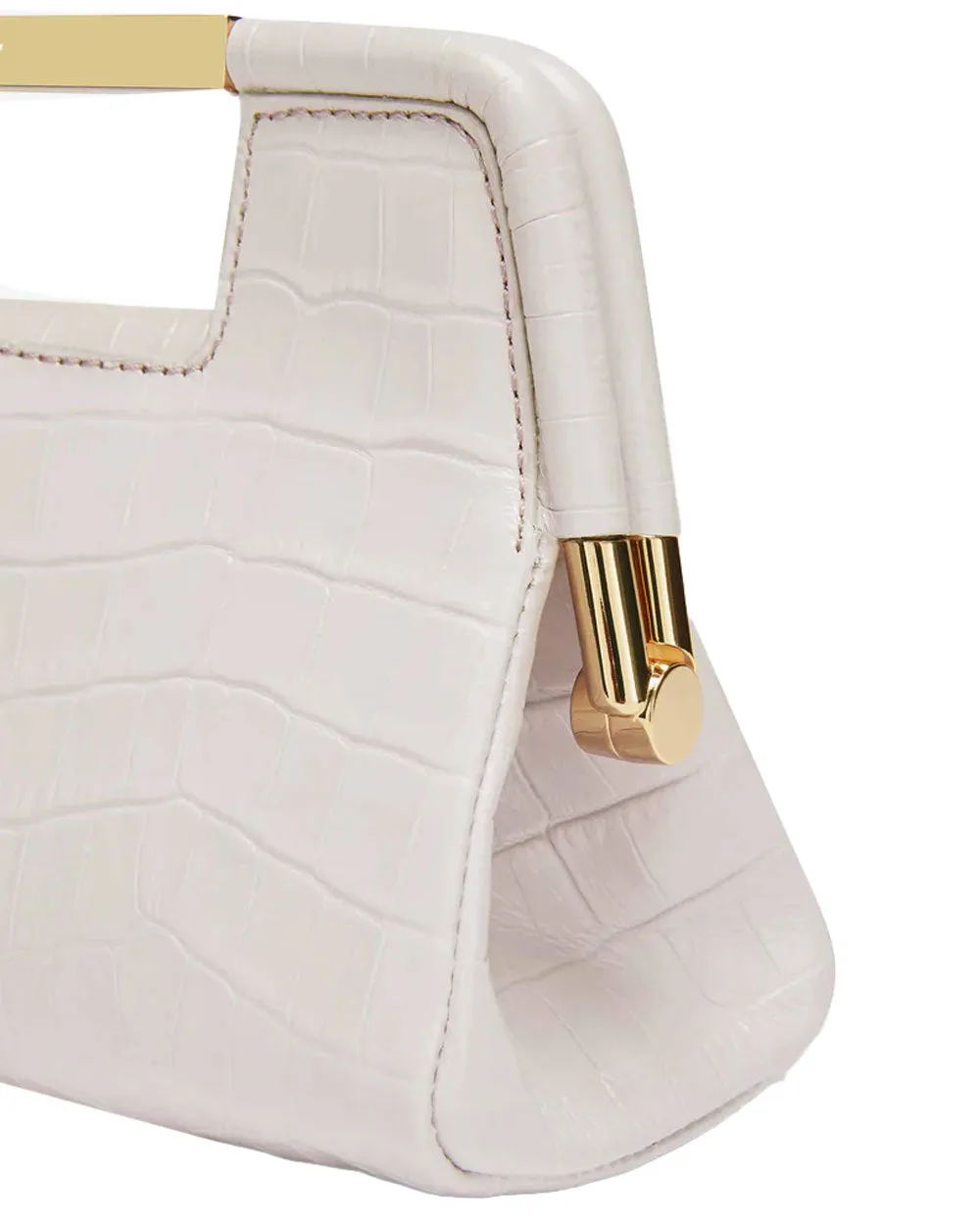 Mini Seville Bag in Off White Crocodile