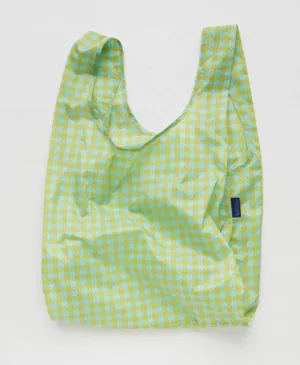 Mint Pixel Gingham Baggu Standard
