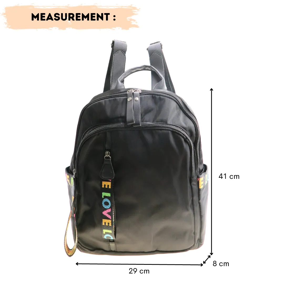 Moda Paolo Women Backpack In Black (B11)