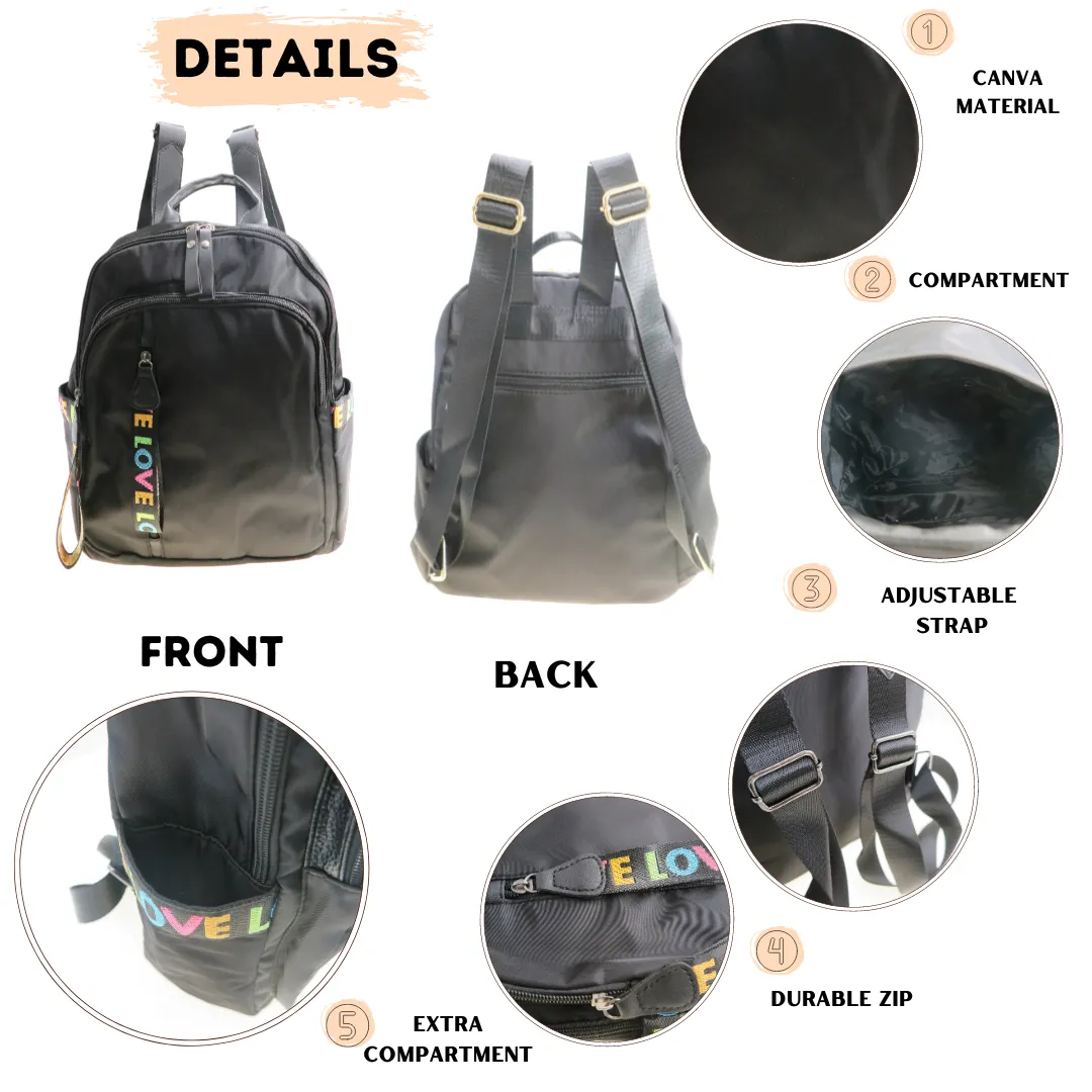 Moda Paolo Women Backpack In Black (B11)