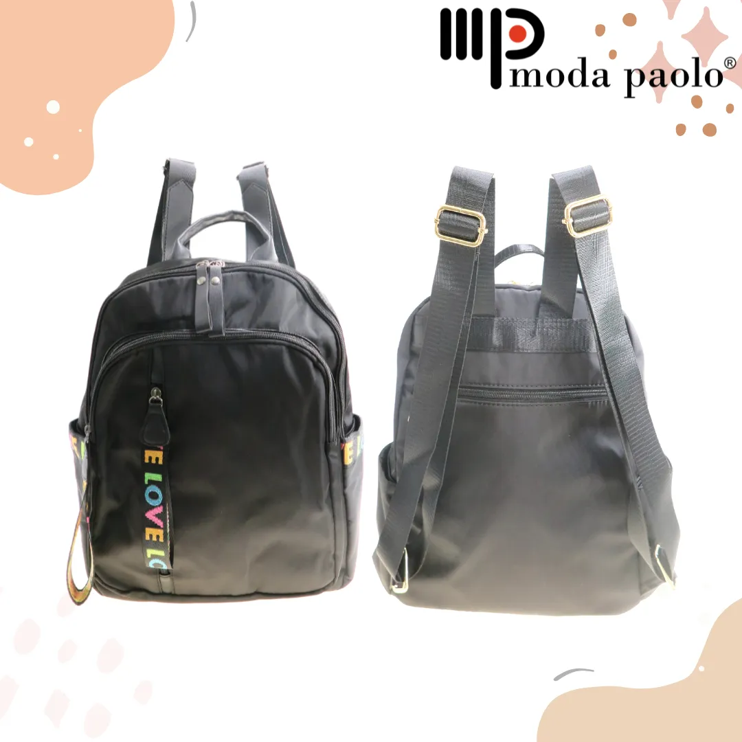 Moda Paolo Women Backpack In Black (B11)