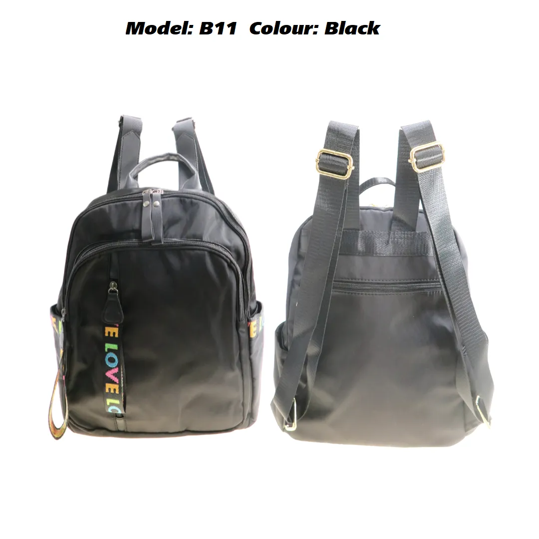 Moda Paolo Women Backpack In Black (B11)