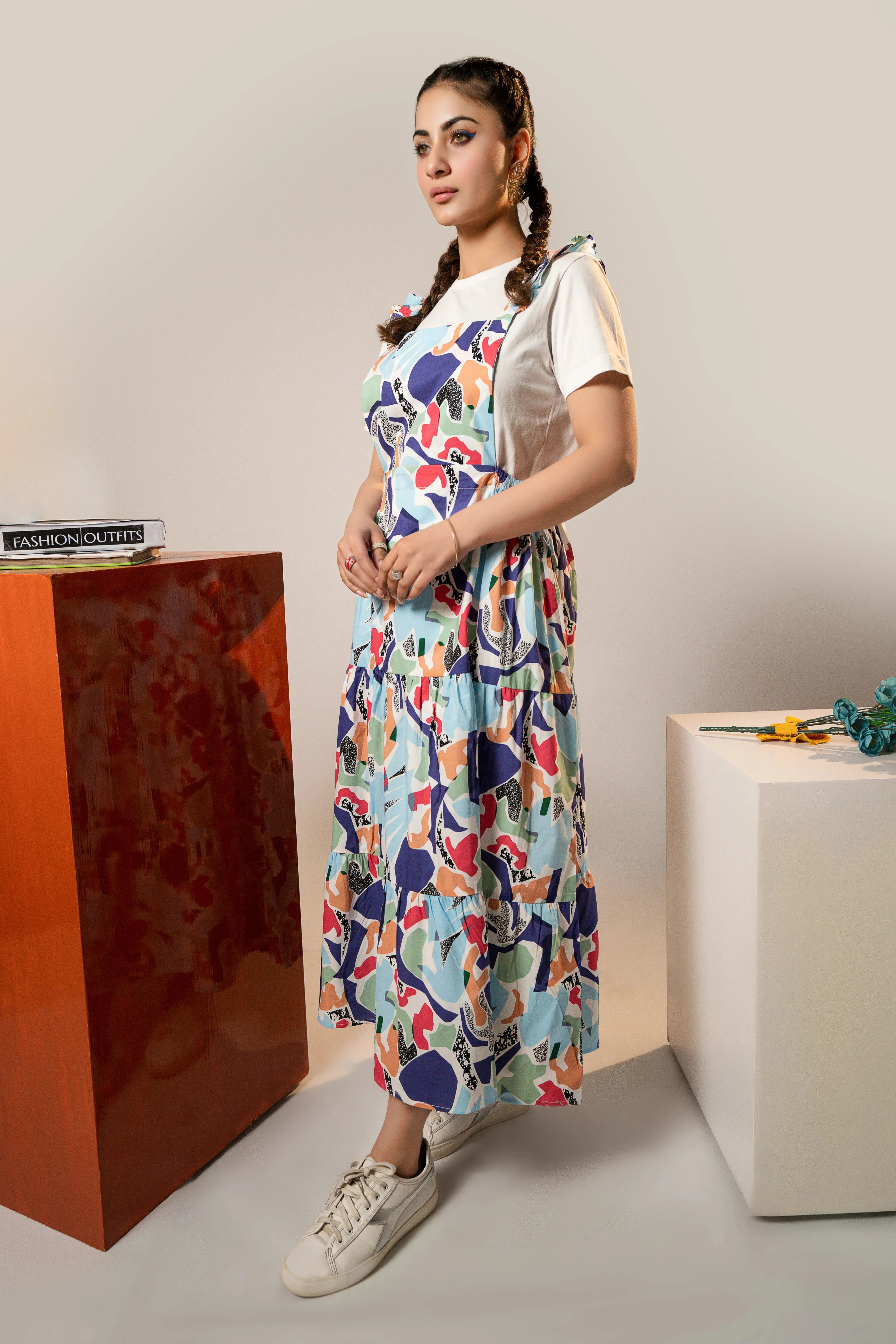 Mono Chrome Multi Color Frock