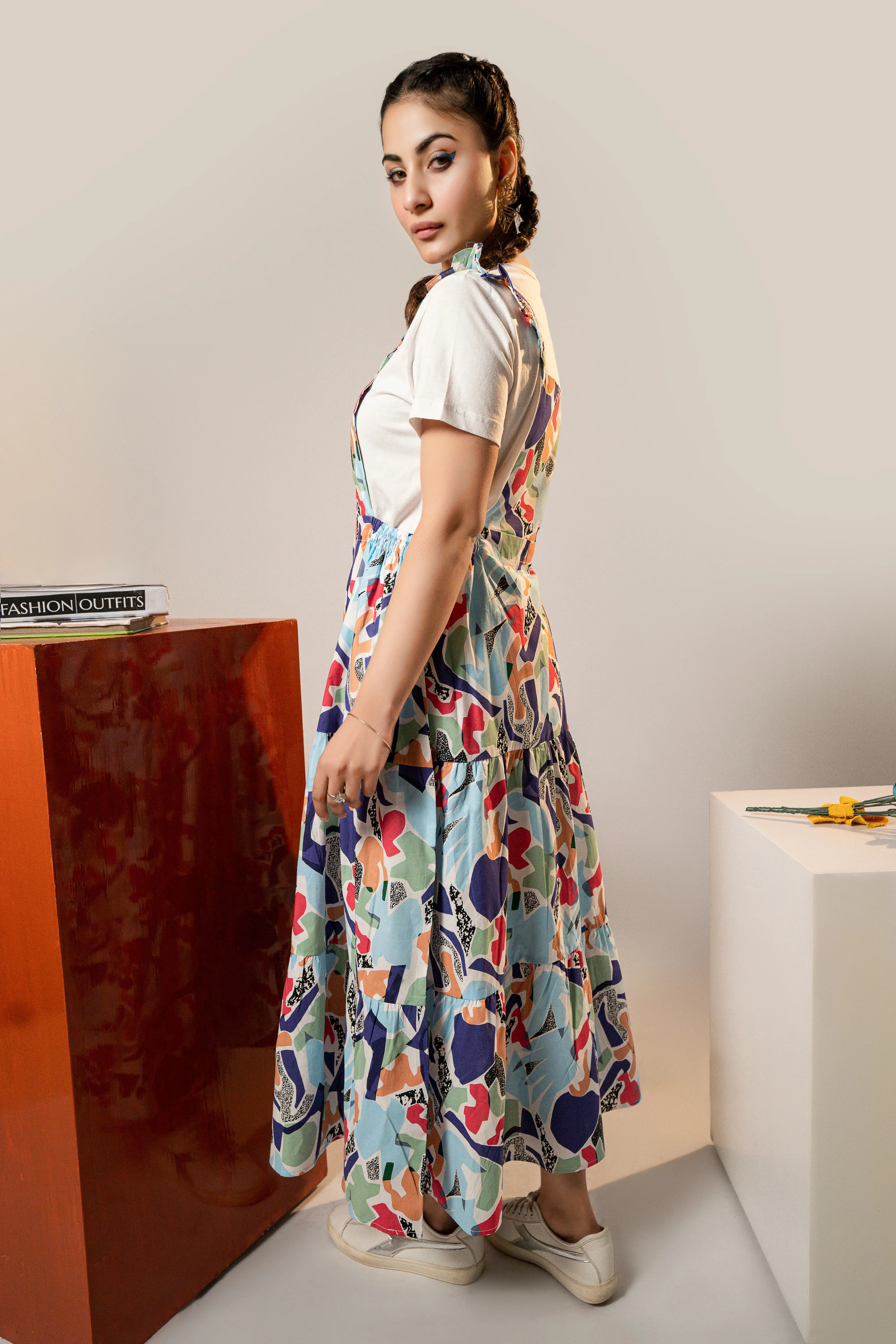 Mono Chrome Multi Color Frock