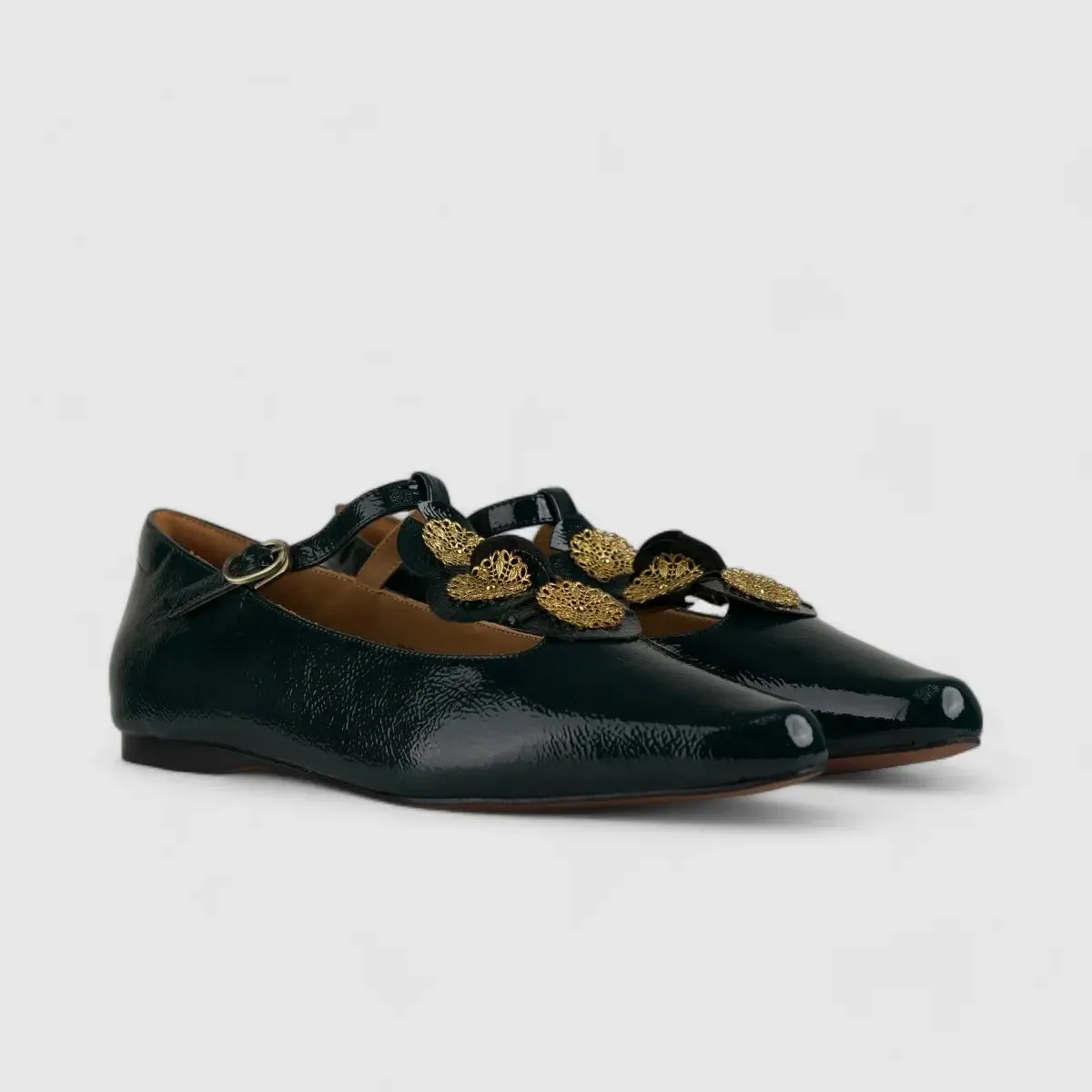 Morbido Comfort Leather Pump Green HY6-21