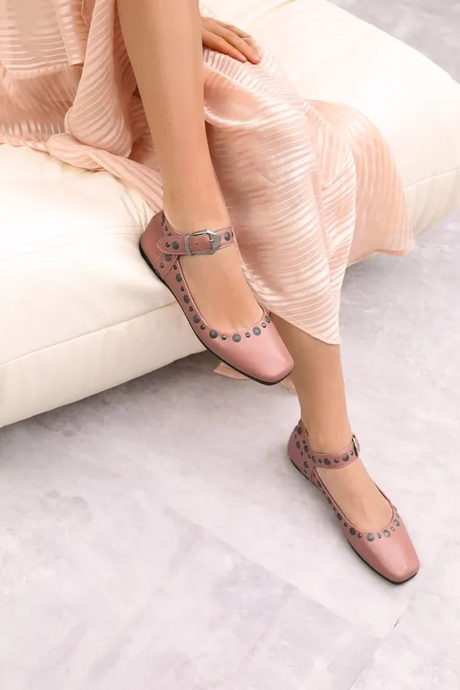 Mystic Mary Jane Studded Ballet Flat