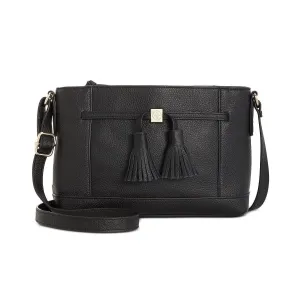 Pebble Leather Tassel Crossbody