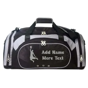Personalized Deluxe Sports Duffel Bag for Kids and Adults - Basketball