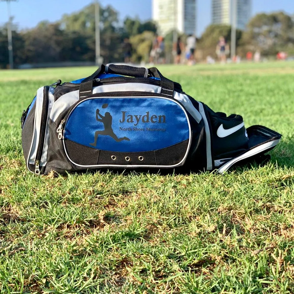 Personalized Deluxe Sports Duffel Bag for Kids and Adults - Basketball