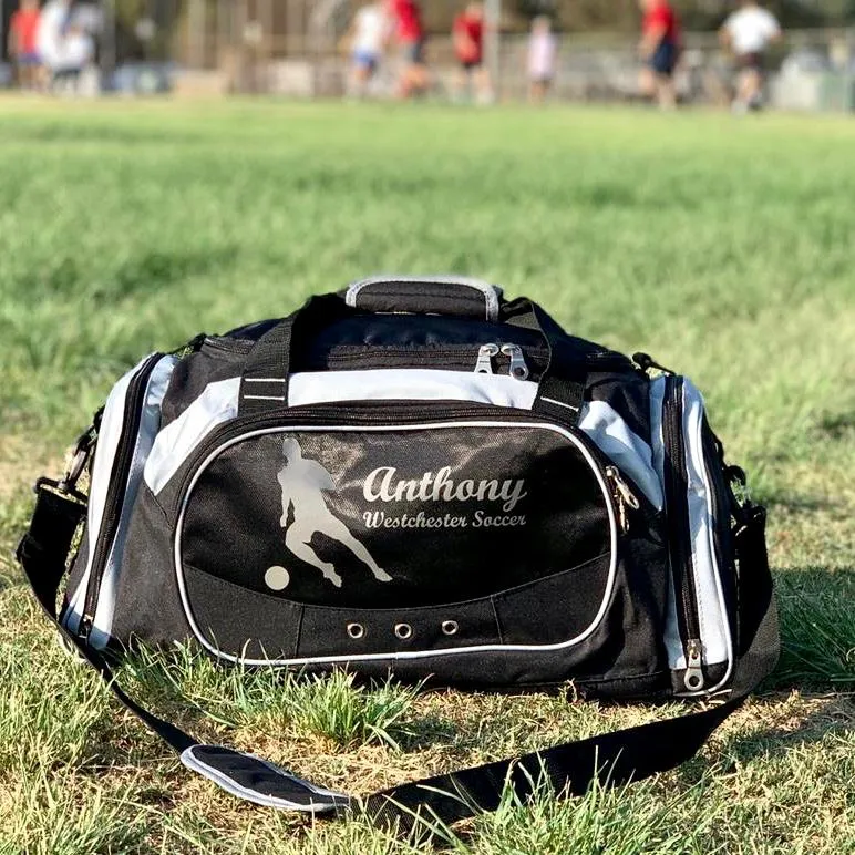Personalized Deluxe Sports Duffel Bag for Kids and Adults - Basketball