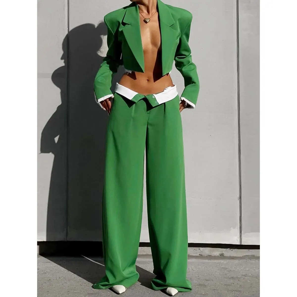 Petite short jacket casual suit