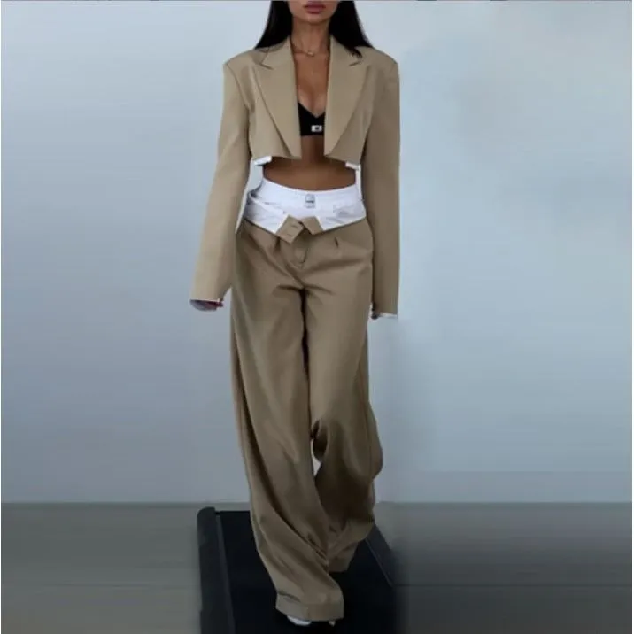 Petite short jacket casual suit