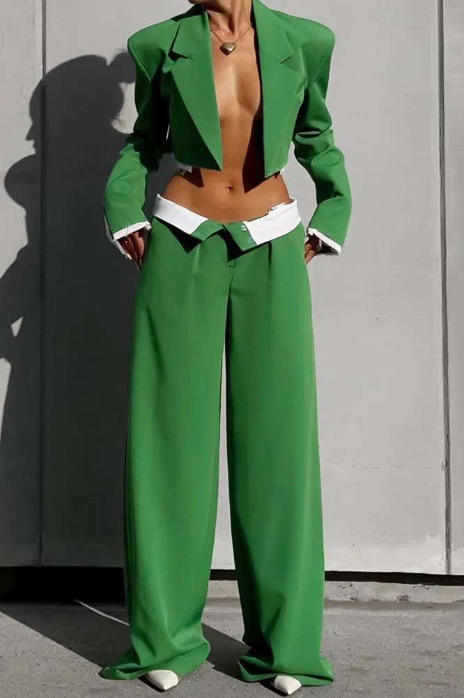 Petite short jacket casual suit
