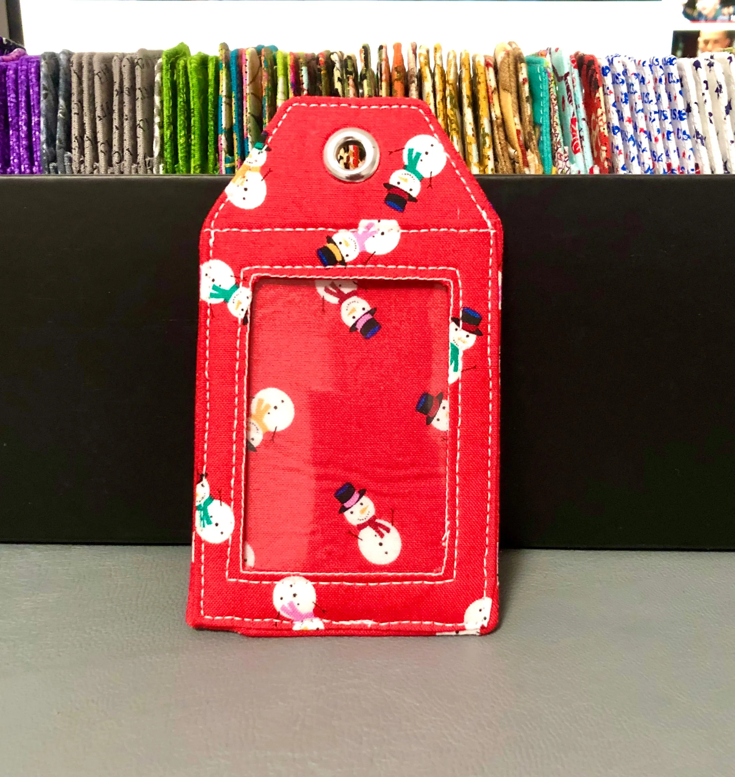 Pick any luggage tags; name tags - Christmas snowman
