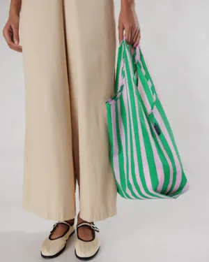 Pink Green Awning Stripe Baggu Standard
