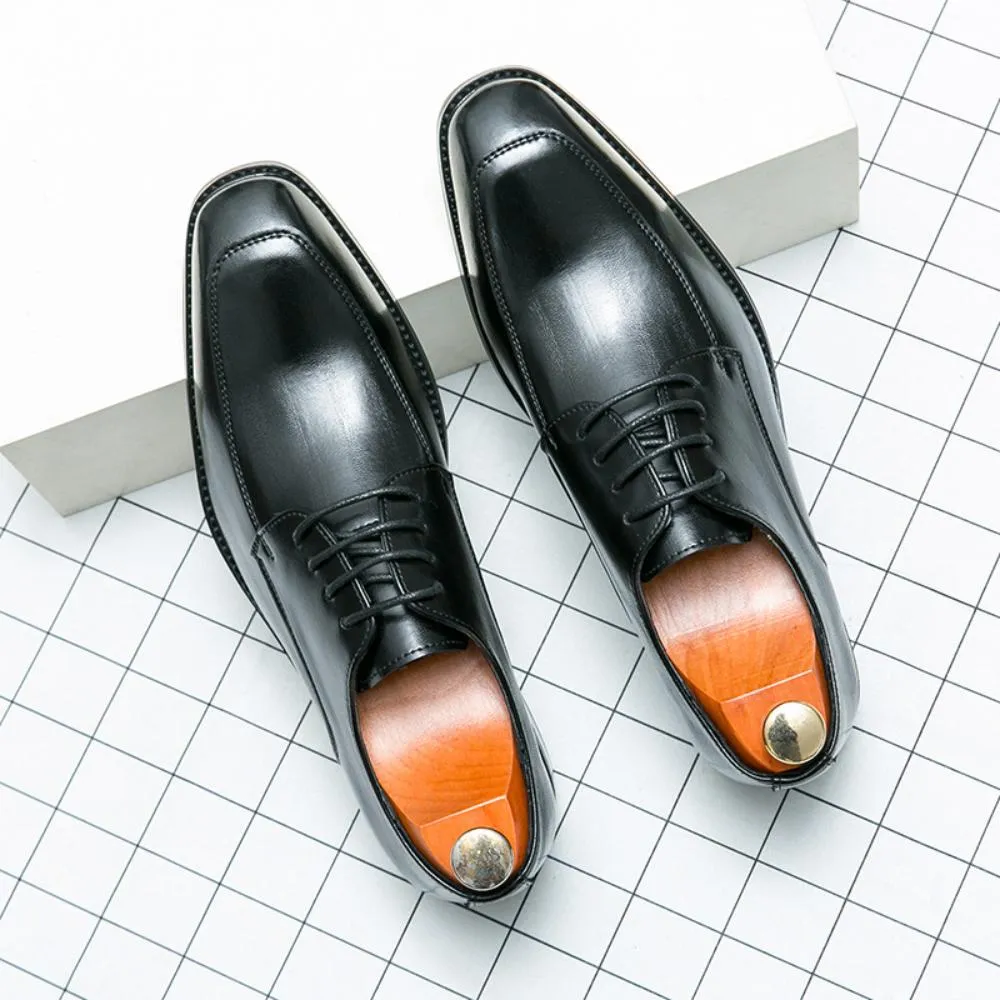 Pointed Toe Handmade Leather Shoes Business Formal Leather Shoes