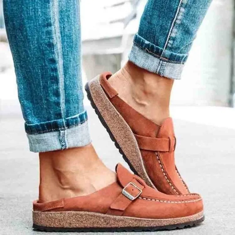 Purpdrank - New  Women Retro Shoes Slip on Mules Ladies Comfort Flats Female New Plus Size 43 Casual Men Summer Flat Clogs Zapatos Mujer