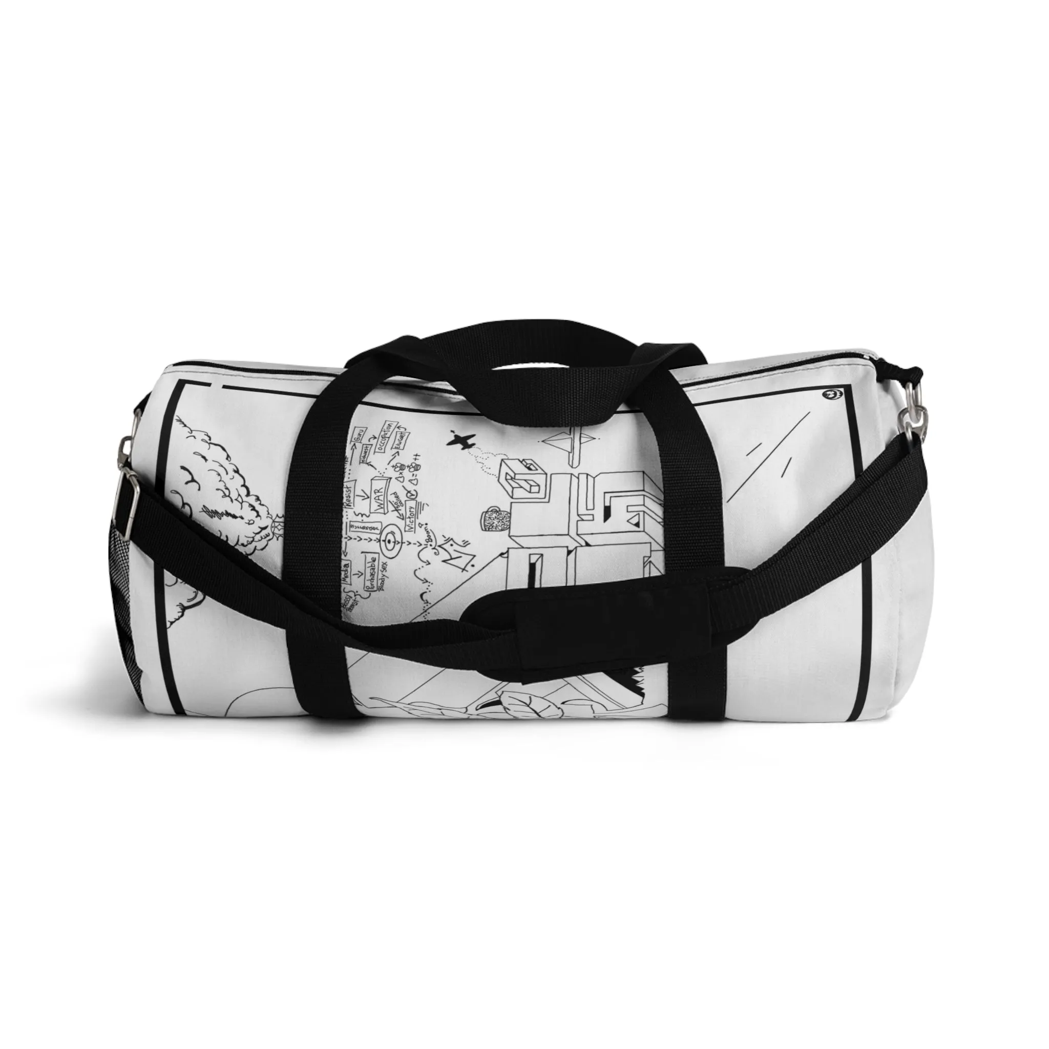 "Lunch Break In My Machine Gun Nest" by Jon Donovan Duffel Bag