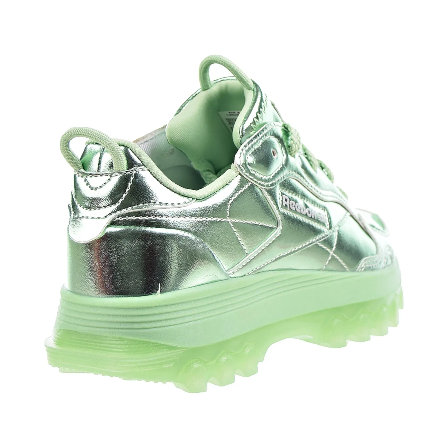 Reebok x Cardi B Classic Leather Big Kids' Shoes Semi Pixel Mint-Silver