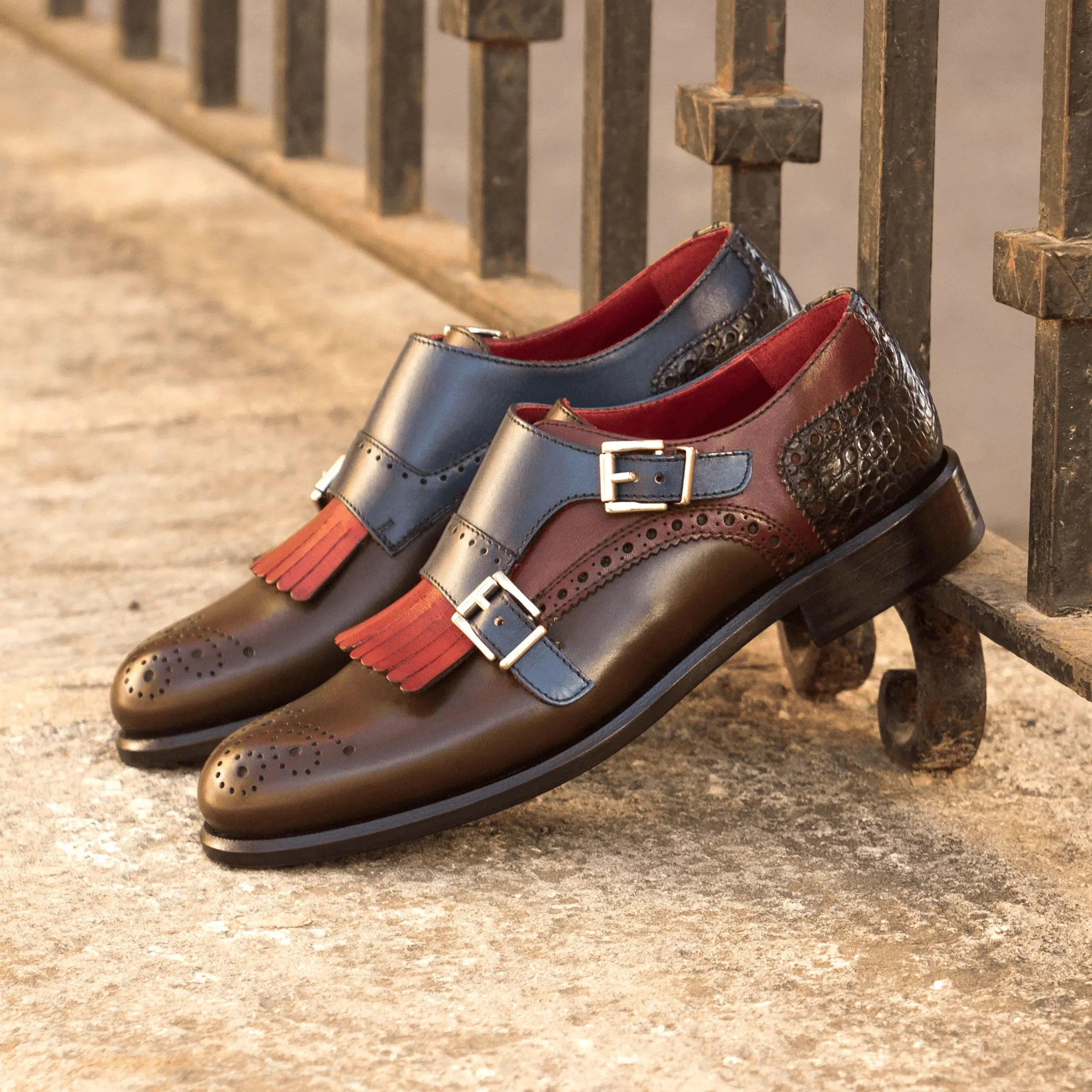 Rosa Kiltie unisex Monk Strap