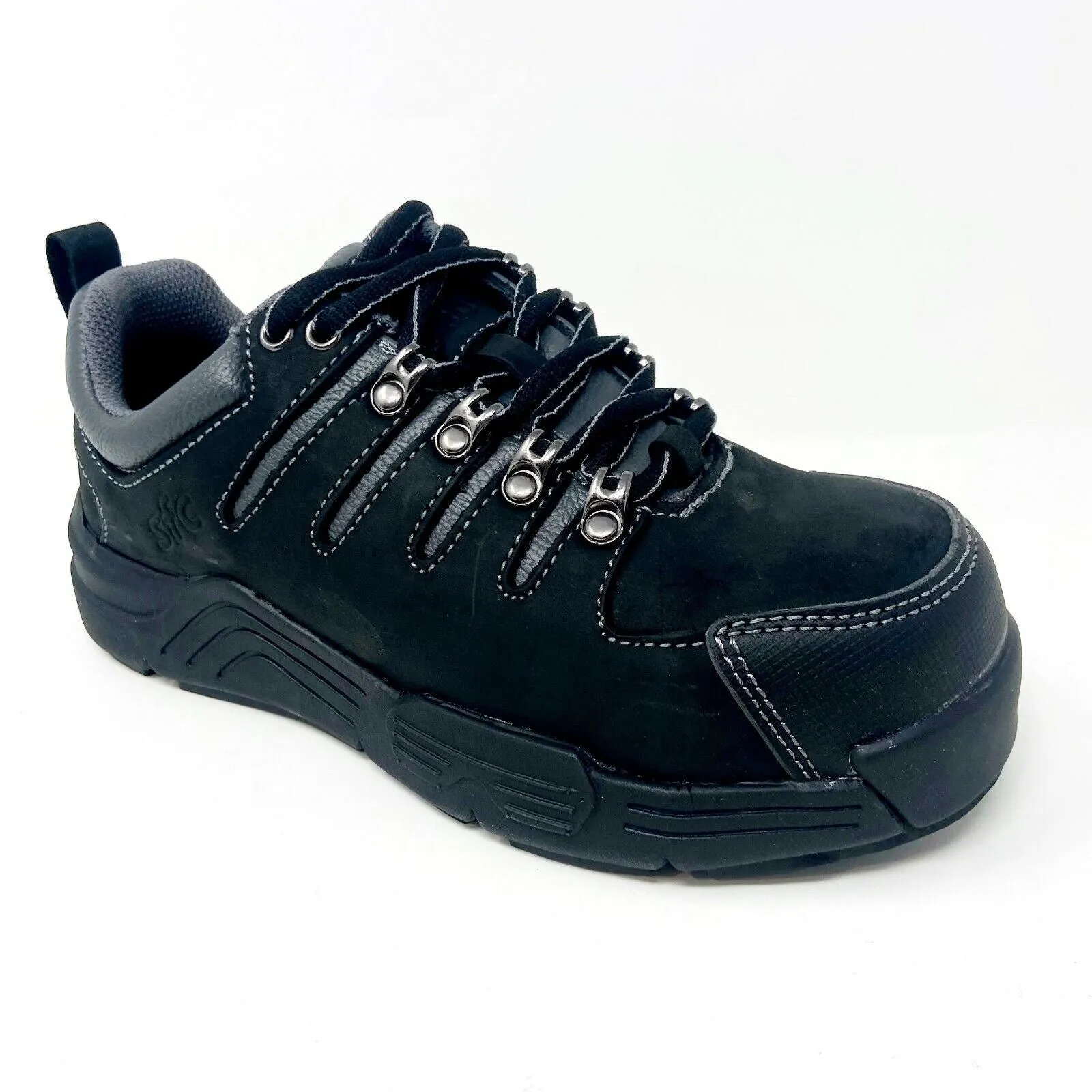Shoes For Crews Pro Black Slip Resistant Steel Toe Womens Crew Work Shoes 8294