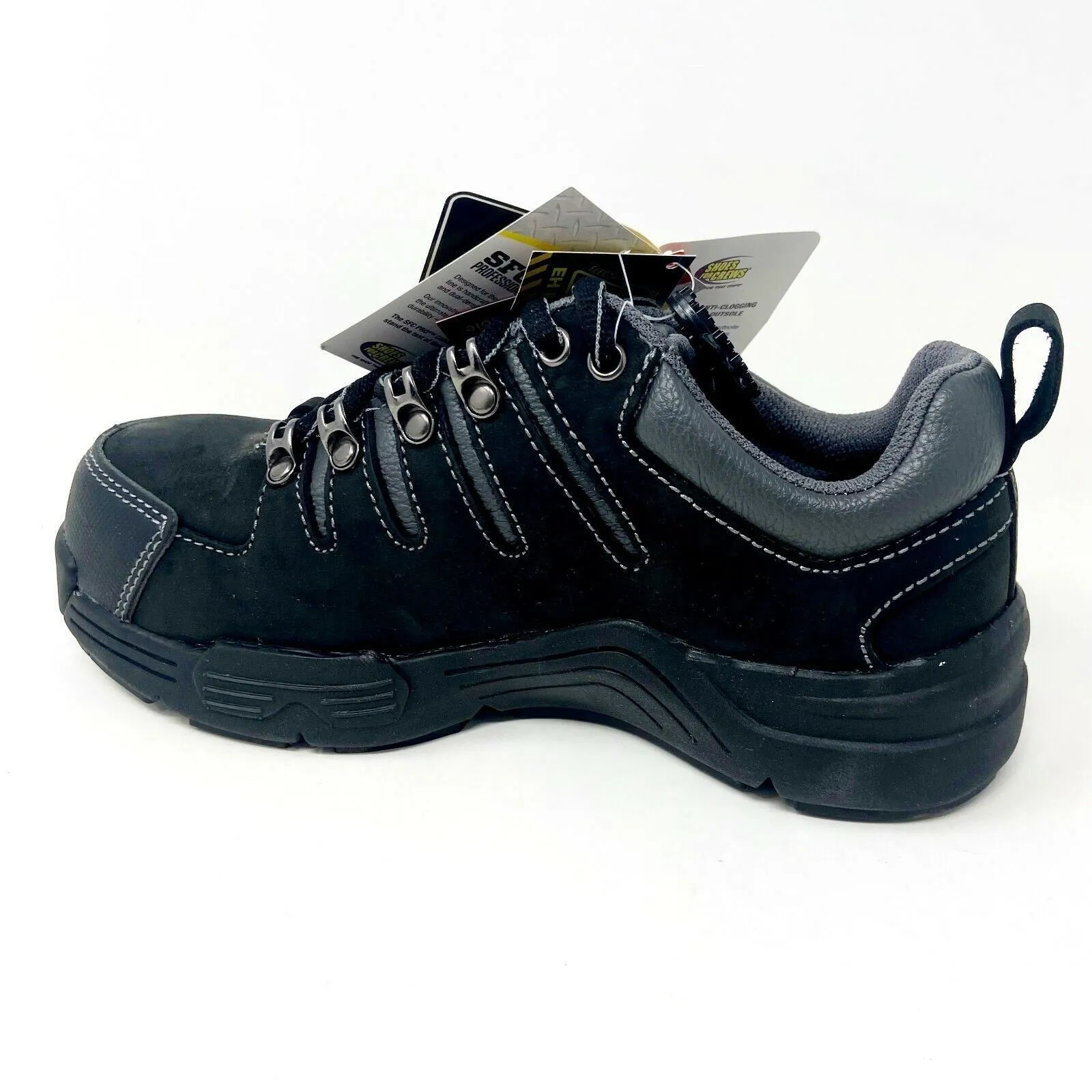Shoes For Crews Pro Black Slip Resistant Steel Toe Womens Crew Work Shoes 8294