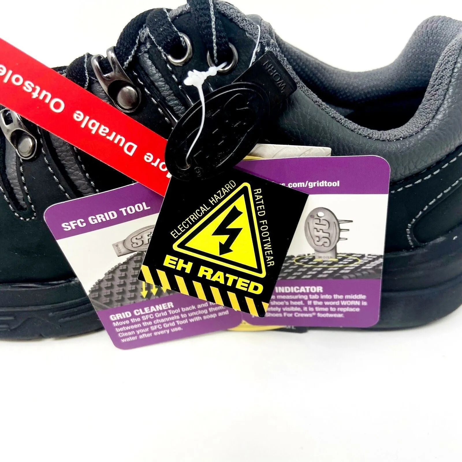 Shoes For Crews Pro Black Slip Resistant Steel Toe Womens Crew Work Shoes 8294