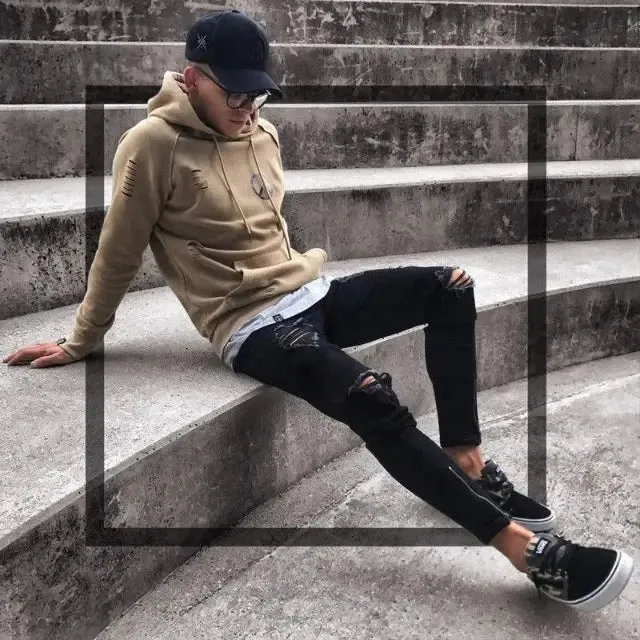 Stylish Ripped Skinny Jeans for Men