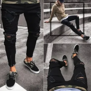 Stylish Ripped Skinny Jeans for Men