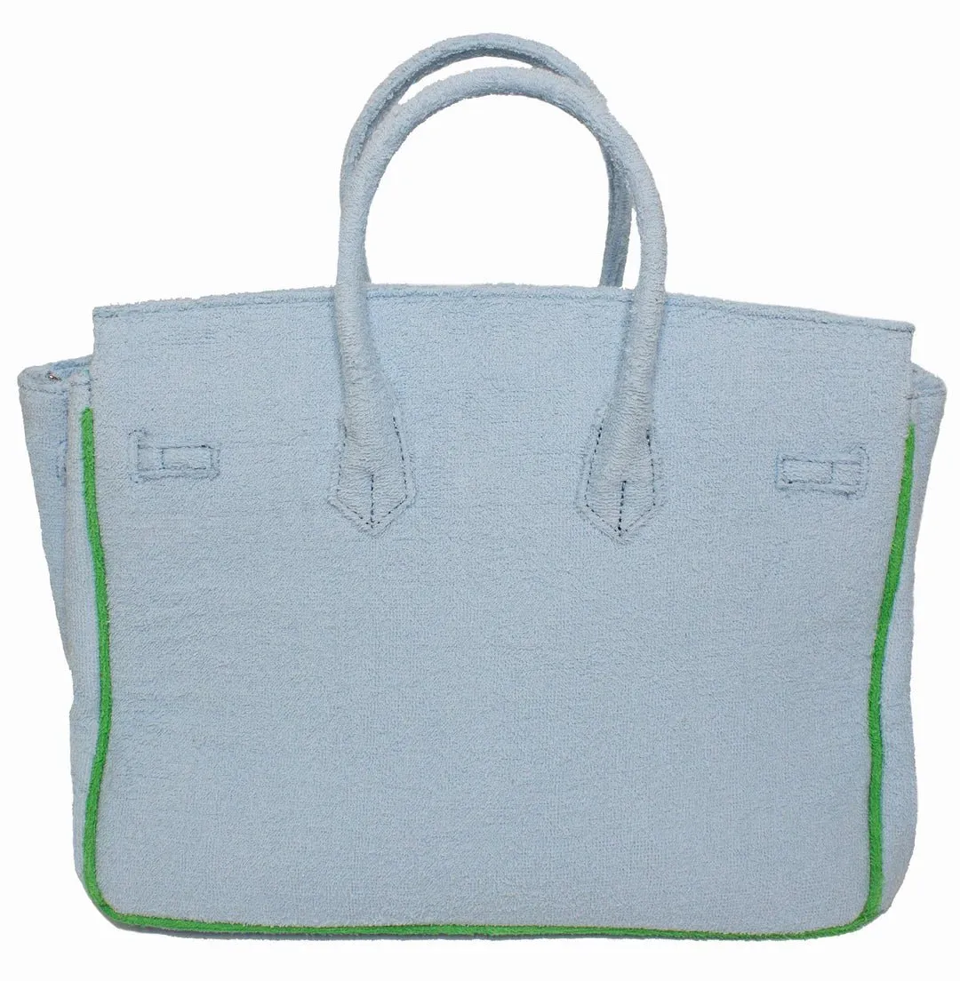 Terry Cloth Bags Powder Blue - Large