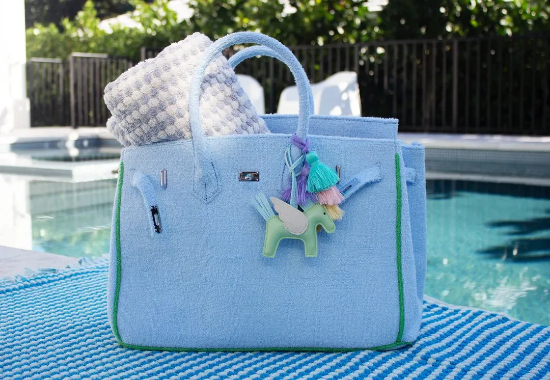 Terry Cloth Bags Powder Blue - Large