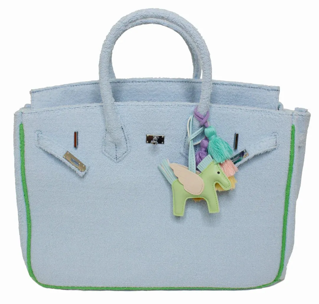 Terry Cloth Bags Powder Blue - Large