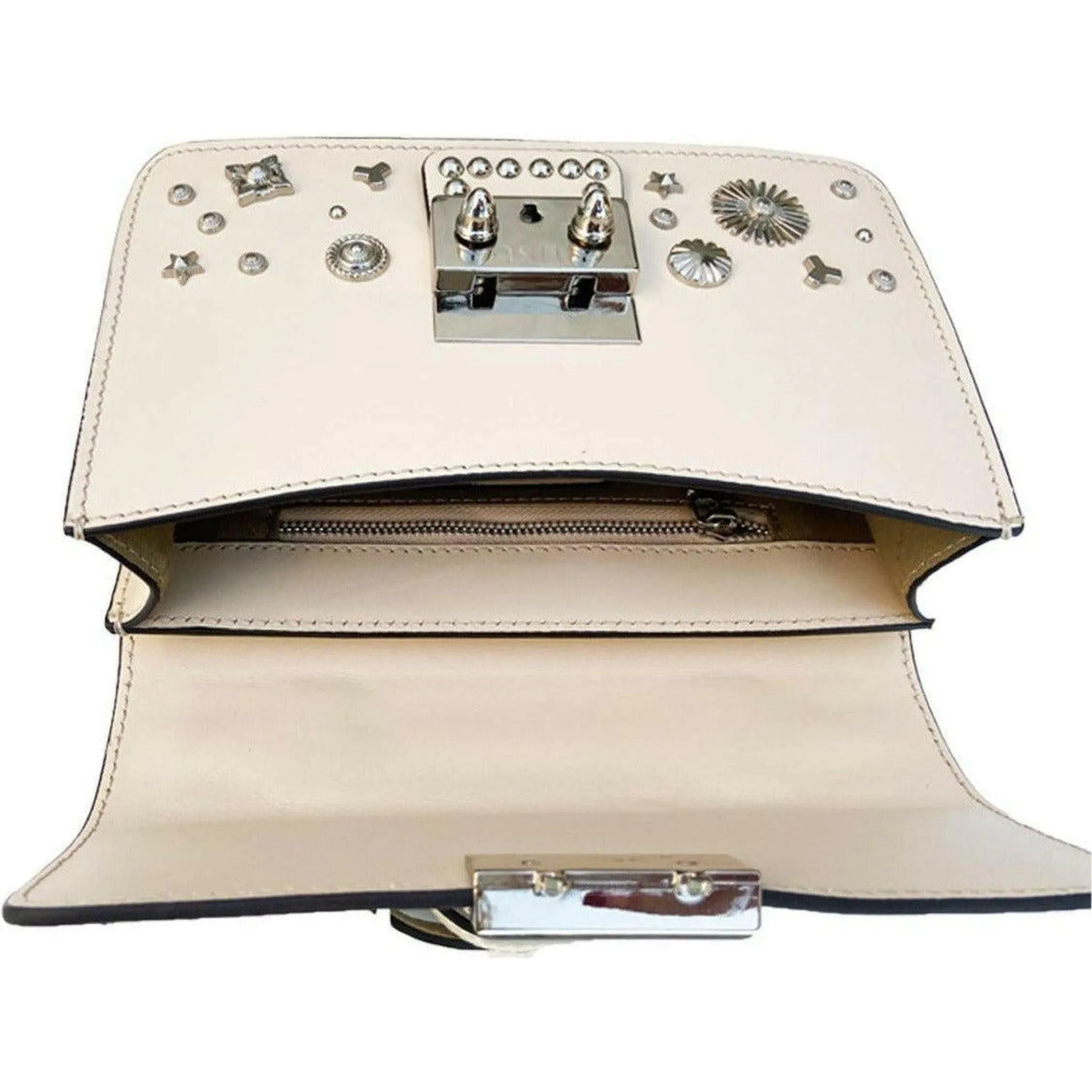 The Hollywood Leather Crossbody in Off White