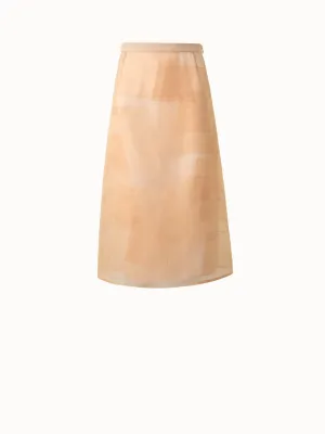 Trapezoid Embellished Sheer Organza Skirt
