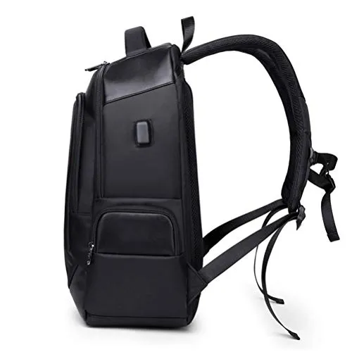 TRE Laptop Backpack Large Computer Backpack for Laptop with USB Charging Port Water-Repellent School Travel Backpack Casual Daypack for Business/College/Women/Men (Color : Blue)