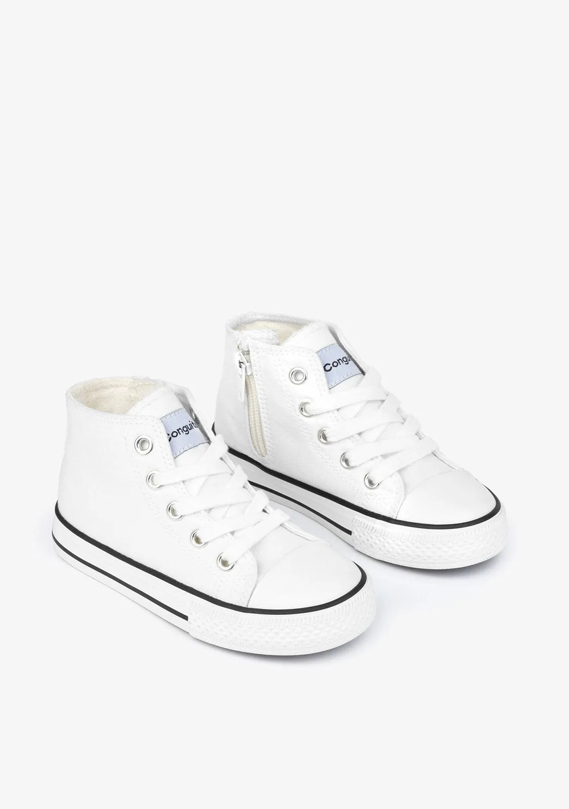 Unisex Hi-top Sneakers Basic White