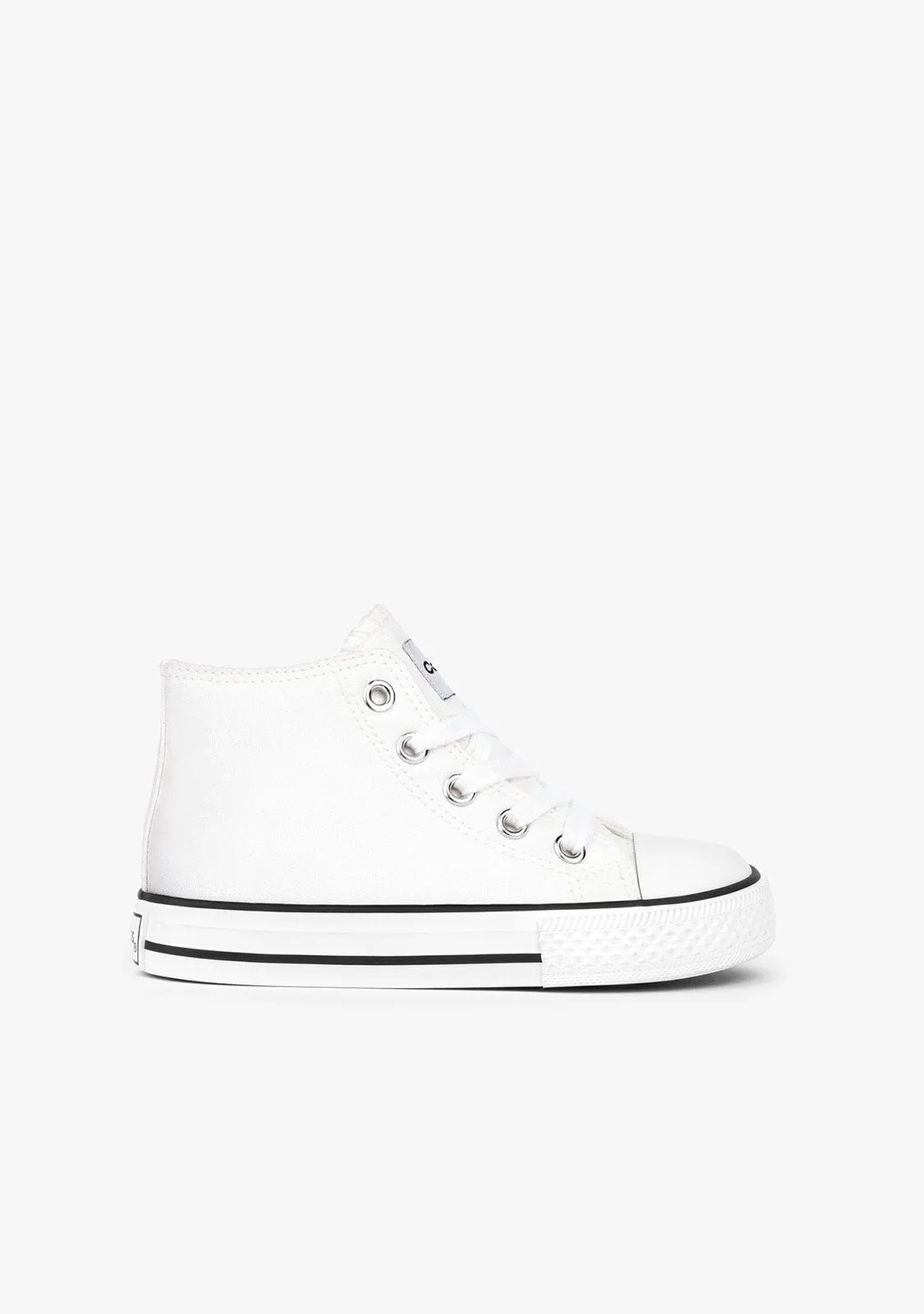 Unisex Hi-top Sneakers Basic White