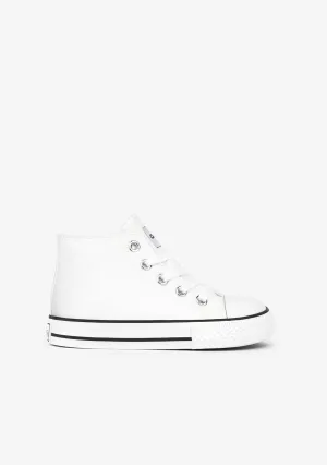 Unisex Hi-top Sneakers Basic White