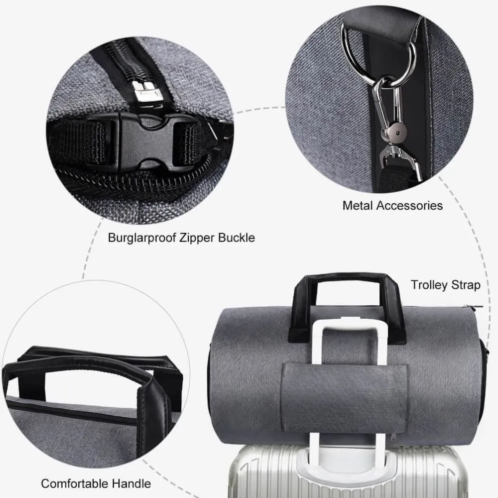 Vbiger Convertible Garment Bag Carry-on Large Duffel Bag Business Travel Bags with Shoulder Strap