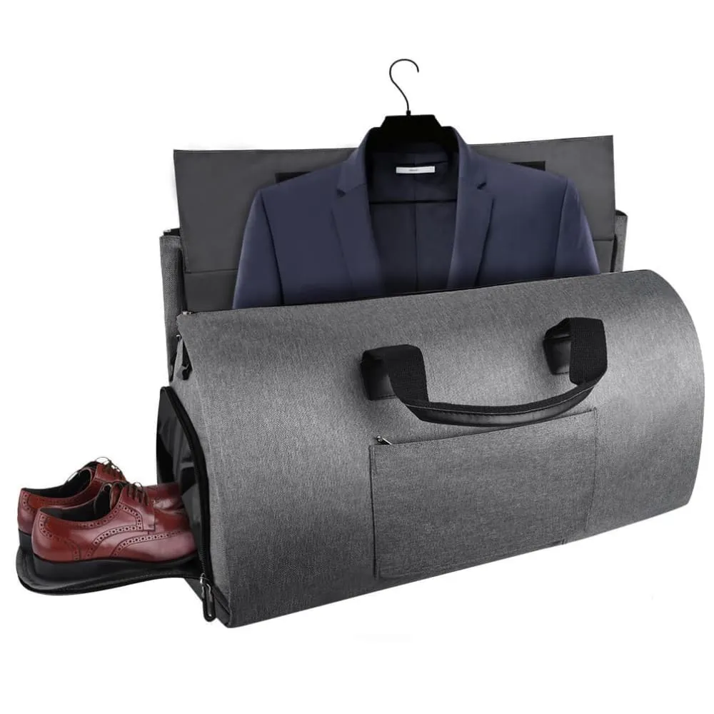 Vbiger Convertible Garment Bag Carry-on Large Duffel Bag Business Travel Bags with Shoulder Strap