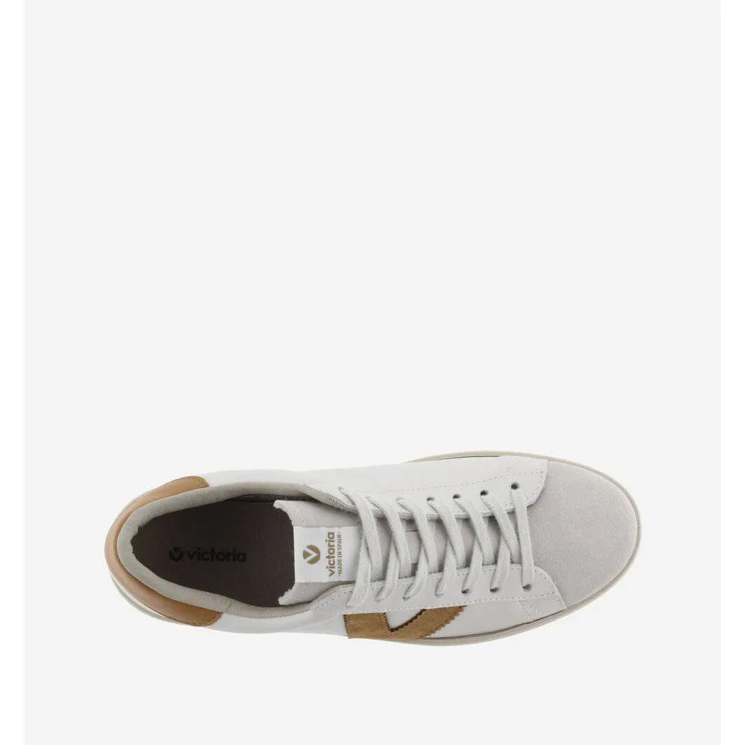 Victoria 1126142 Berlin Ladies Spanish Brown Leather Lace Up Trainers