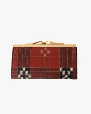 Vintage Purse, Clutch, Red with Burgundy and Black Plaid
