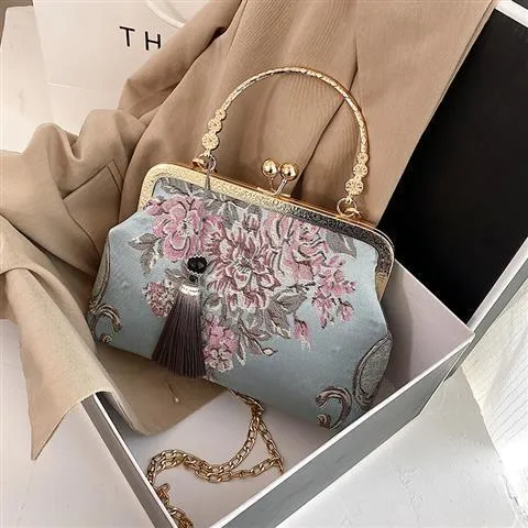 Vintage Tapestry Chain Shoulder Crossbody Messenger Bag