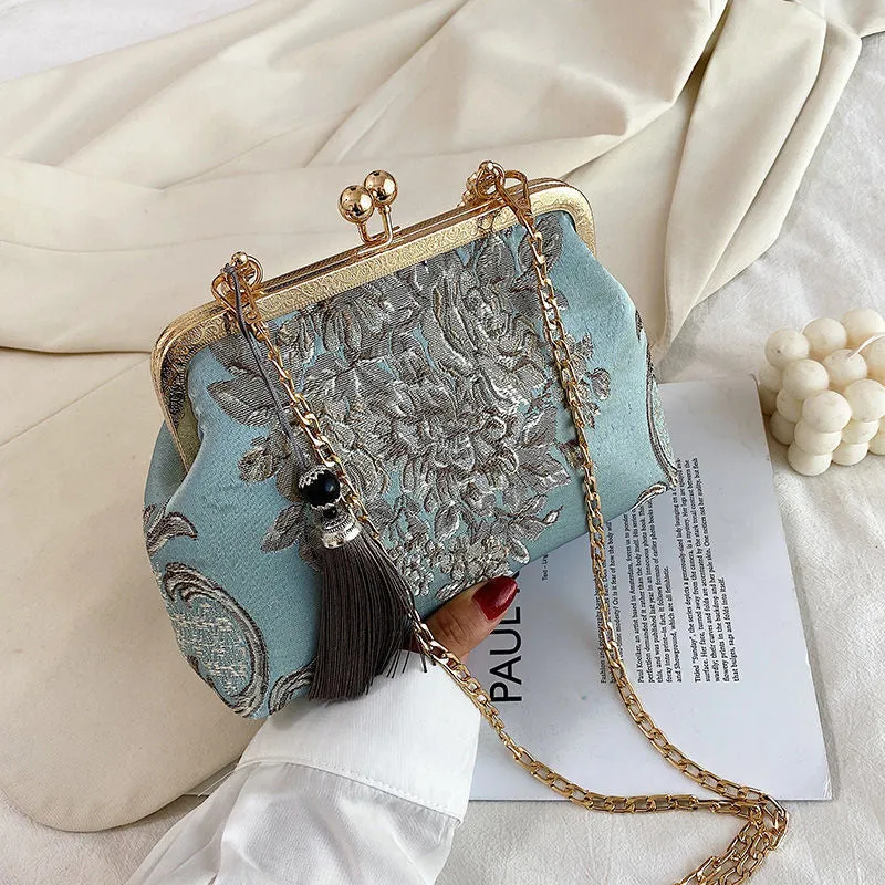 Vintage Tapestry Chain Shoulder Crossbody Messenger Bag