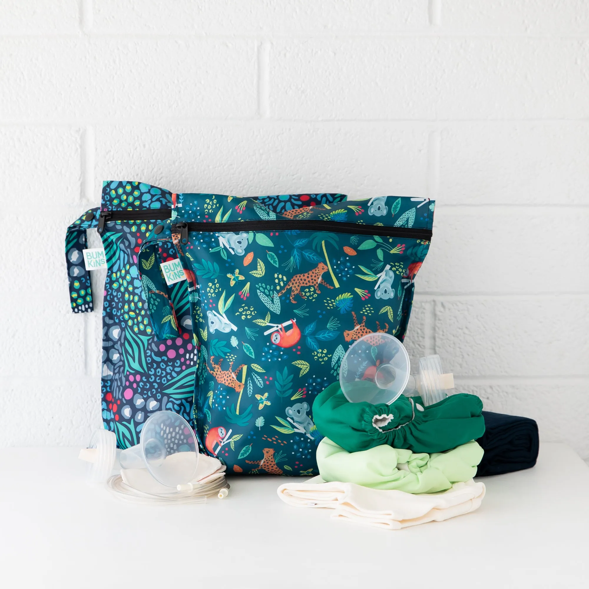 Wet Bag 2 Pack: Jungle   Animal Prints