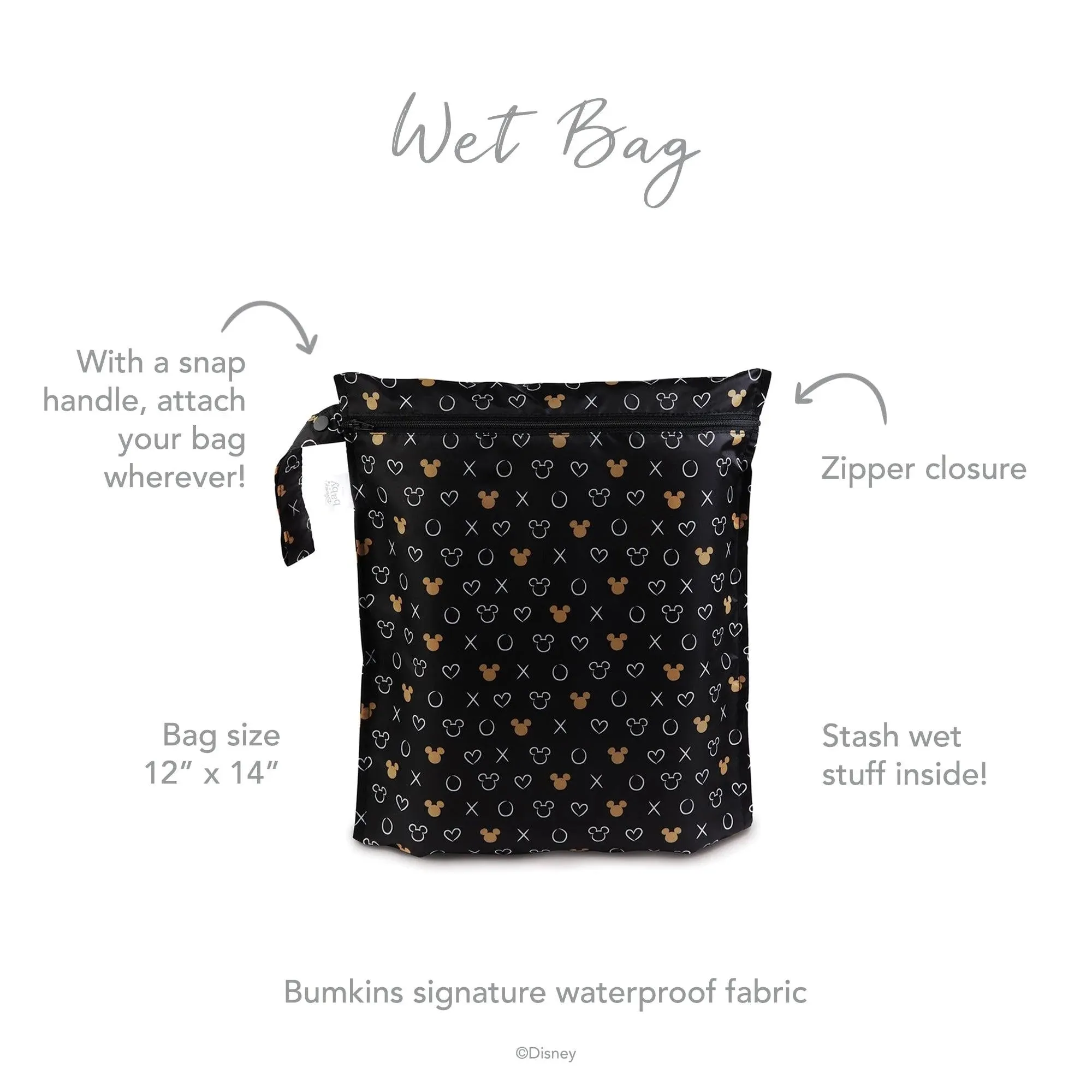 Wet Bag: Minnie Mouse Icon Black   White