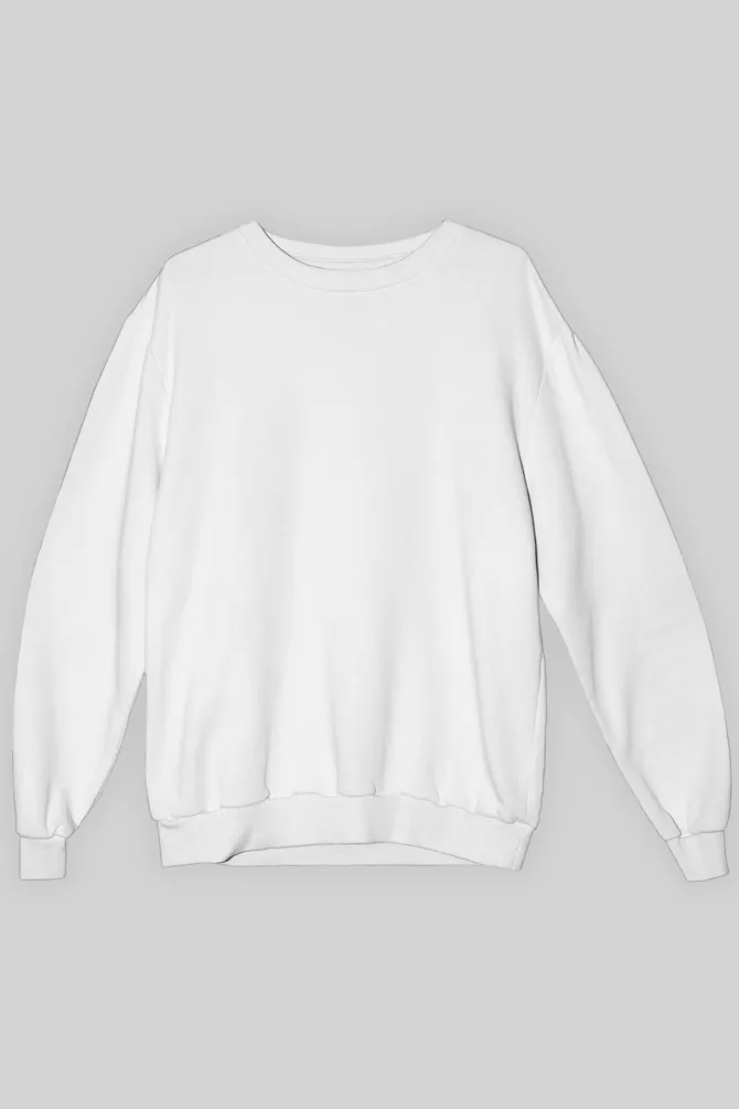 White Oversized Sweatshirt for men
