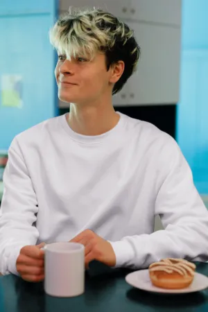 White Oversized Sweatshirt for men