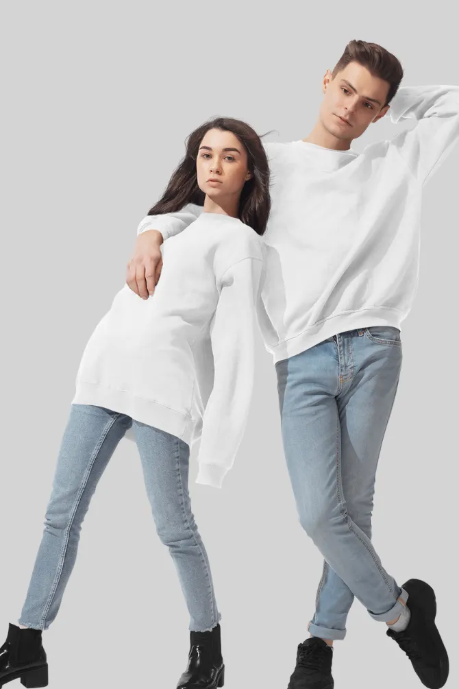 White Oversized Sweatshirt for men